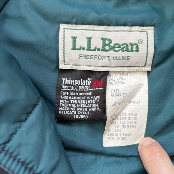 Vintage LL Bean 3M Thinsulate Anorak Jacket Colorblock 1/4 Zip WIndbreaker - Picture 2 of 16